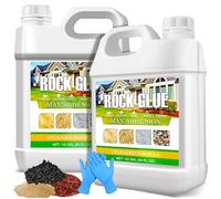 Aglutinante de Grava 4L - Pegamento para Piedras Jardín - Pegamento de Grava Concentrado Listo para Usar - Para Fijar Grava, Corteza, Piedras - Adhesivo de Resina con Aplicador para Caminos de Jardín