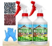 Aglutinante de Grava - Pegamento para Piedras Jardín 1L - Pegamento de Grava Concentrado Listo para Usar - Para Fijar Grava, Corteza, Piedras - Adhesivo de Resina con Aplicador para Caminos de Jardín