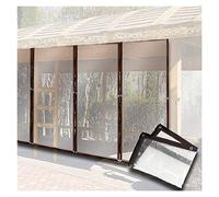 AGLZWY Lona Impermeable Transparente Película Plástico Transparente De Invernadero Lona Impermeable A Prueba Polvo Borde Cinta Adhesiva con Ojales para Patio Jardín(1x2m/3.28x6.56ft)