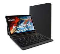 AGM Android 14 Tablet con Funda+Teclado, 16(8+8) GB RAM 256GB ROM/2TB TF, G99 Gaming Tablets 11 Pulgadas, Dual SIM 4G LTE 5G WiFi/50MP+8MP Cámara/Widevine L1/7850mAh 20W/Brújula