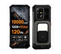 AGM G3 Móvil Irrompible 5G sin Contrato, 24GB RAM+512GB ROM, Batería 10000mAh Carga Inalámbrica, Pantalla 120Hz 6.72", Triple Cámara 64MP, Android 15, IP68, Triple SIM, NFC, Negro