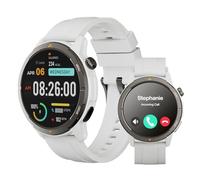 AGM Legion Reloj Inteligente Hombre con GPS Integrado, Smartwatch Deportivo Circular 1.43", 5ATM, Llamadas Bluetooth, Batería 300mAh. para Running y Exteriores (Android/iOS) - Gris Claro