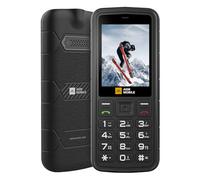 AGM M9 Teléfono móvil sin contrato, pantalla a color de 2,4 pulgadas, robusto, batería de 1000 mAh, (IP68), resistente a golpes, teclas de construcción, linterna, Dual SIM, teléfono con teclas - Negro