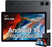 AGM Pad P2 Tablet 11 Pulgadas, Android 14 Tableta con Funda,16GB RAM 256GB ROM/2TB TF,FHD, Helio G99,4G LTE/WiFi/50MP+8MP Cámara/Widevine L1/7850mAh