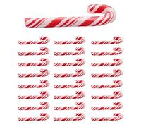 Agmoctz 100 Piezas BastóN Caramelo Navidad Hecho a Mano Rojo y,Casa de MuñEcas de Comida en Miniatura, DecoracióN del Hogar, BastóN de Caramelo de Arcilla Aproximadamente 3,2x1cm