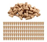 Agmoctz 100 Piezas Corcho de Vino CóNico Corchos de Madera Reutilizables TapóN de Vino de Sellado PortáTil Tapa de Botella de Vino para de Vino