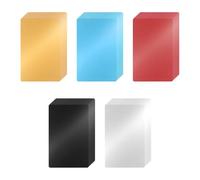 Agmoctz 100 piezas en grabado en metal tarjeta de regalo grabada versátil tarjetas de regalo DIY hoja de aluminio colorida tarjeta de visita grabada a 86x54x0.2mm (5 colores)