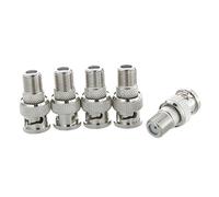 Agmoctz 10pcs Adaptador de conectador coaxial de Enchufe de BNC de Macho a F Hembra para Camara del CCTV