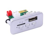 Agmoctz 12V InaláMbrico Bluetooth 5.0 DIY MP3 WMA WAV Placa Decodificadora Audio del Coche USB TF FM Radio MóDulo Manos Reproductor MP3 (Plateado)