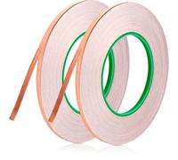Agmoctz 2 Cintas de Protección de Cobre de 1/4 de Pulgada X 164 Pies, Cinta de Lámina de Cobre y Cinta de Protección de Cobre para Adhesivo Conductor de Cinta de Cobre