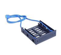 Agmoctz 2 X USB 3.0 Panel Frontal con Dispositivo de 3,5 Pulgadas/HDD o SSD/HDD de 2,5 Pulgadas a 5,25 Floppy a Soporte de Bandeja de BahíA de Unidad óPtica