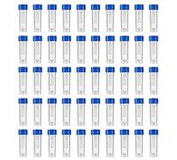 Agmoctz 200 Tubos de Ensayo Contenedor de Almacenamiento de Frascos Graduados de Plástico de 5 ML con Tapones de Tornillo