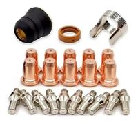Agmoctz 23 Piezas PT-60-40 PT40 Punta de Antorcha de Corte de Plasma 1,0 mm 51313 Electrodo 52582 Linterna de Corte de Plasma Corte de Plasma