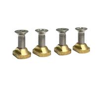 Agmoctz 4 Tuercas en T de Latón para Montaje de Hidroala M8 para Surfear en Todas Las Pistas de Hidroala, Accesorios de Surf Al Aire Libre, Dorado