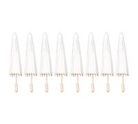 Agmoctz 8 parasoles de papel para bodas, regalos de fiesta, 40 cm, sombrillas de bambú para decoraciones de mesa de despedida de soltera, accesorios de fotografía