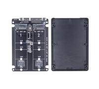 Agmoctz Adaptador Dual M.2 A SATA3.0 Adaptador SSD de Protocolo M.2 SATA 2 Puertos NGFF M.2 B Key A SATA 3.0 Convertidor M2 A SATA de 6 Gbps