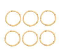 Agmoctz - Anillo de bambú hecho a mano para servilletas, rústicos, naturales, anillos de toallero naturales, decoración de mesa, juego de 6