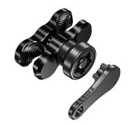 Agmoctz Brazo de Doble Enchufe de Aleación de Aluminio Antirrobo de 6CM Compatible con Soportes de Componente de Bola Soporte para Teléfono para Bicicleta y Motocicleta
