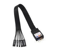 Agmoctz Cable de Extensión para Interruptor/Indicador de Luz de Placa Base LED/PLED/Reset SW/Power SW A Cable de Extensión F-Panel de 9 Pines A Prueba de Errores.