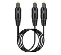 Agmoctz Cable de Fibra Óptica de Audio Digital de 1/2, Cable de Conexión de Amplificador de Potencia Digital Cuadrado A Cuadrado, Cable de Fibra Óptica de Audio