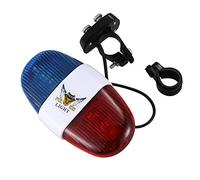 Agmoctz Campana zumbador bocina Sirena Luces de Advertencia LED electronico 6 LED 4 Tonos Ciclismo Bicicleta