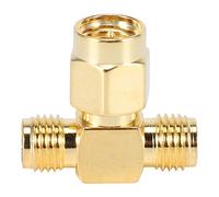 Agmoctz Conector Adaptador SMA Macho a 2 SMA Hembra Divisor de 3 Vias