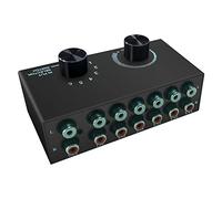 Agmoctz Conmutador de Audio EstéReo 6 en 1 de Salida L/R con BotóN de Silencio Interruptor de Audio EstéReo PortáTil Divisor de Audio