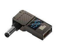 Agmoctz Convertidor de Entrada USB-C Tipo C A Conector CC de 5,5 X 2,1 Mm, Potencia de Salida de 100 W, 20 V, 5 A, PD, 65 W, Adaptador de Carga, Pantalla LED Inteligente para Portátil.