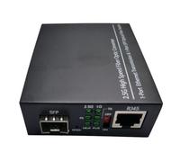 Agmoctz Convertidor de Medios de Fibra Óptica 2,5G, Transceptor Gigabit de 1000Mbps, Compatible con Enchufe Común E/GPON de la UE