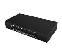 Agmoctz de Interruptor AV de Salida Ocho en Caja Selectora de Audio L/R de VíDeo Divisor de Interruptor Compuesto de 8 Puertos para DVD STB HDTV