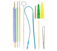 Agmoctz El Juego de Herramientas para Girar y Enhebrar Tubos de Tela Incluye Enhebrador con CordóN, Juego de Herramientas para Enhebrar con CordóN, Kit de Bucle de Costura