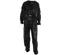 Agmoctz Heavy Duty Fitness Pérdida de Peso Sudor Sauna Traje Ejercicio Gimnasio Anti-Rip Negro 4XL