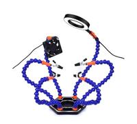 Agmoctz Herramienta de Ayuda para Soldadura Electrónica con Lupa de 3 Aumentos, Linterna LED, Extractor de Humo de Soldadura USB para Reparación de Circuitos Integrados de PCB