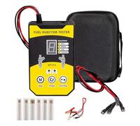 Agmoctz Kit de Limpieza para Comprobador de Inyectores de Combustible, Comprobador de Inyectores con 8 Modos de Pulso, Adaptadores de Limpieza de 6 Tamaños, Salida de Potencia de 12 V/5 V