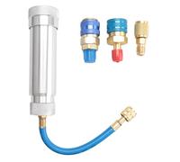Agmoctz Kit de Prevención de Reflujo del Inyector de Tinte de Aceite de CA, con Acoplador Rápido de Lado Bajo R134A y R1234YF, Adaptador Mini Dividido R410A