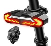 Agmoctz Luz Trasera Inteligente para Bicicleta con Señal de y Luz de Freno, Alarma Antirrobo para Bicicleta con Control Remoto, Luz Trasera para Bicicleta Resistente Al Agua IP65