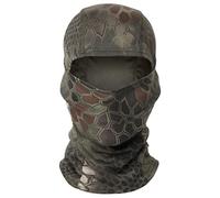 Agmoctz Máscara exterior anti-polvo solar camuflaje táctico Caza Bicicletas Ciclismo Protección del cuello (Verde Python)
