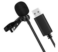 Agmoctz MicróFono USB Universal MicróFono Lavalier MicróFono de Computadora con Clip Plug and Play MicróFono Omnidireccional