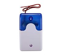 Agmoctz Mini Sirena de Advertencia EstroboscóPica con Cable Dc 12V Alarma de Sonido Luz Intermitente Sirena de Sonido Bocina de Alarma Seguridad para Hogar 115Db