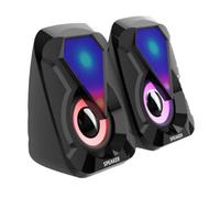 Agmoctz Minialtavoz con Cable USB para Ordenador, Iluminación RGB, para Juegos de Escritorio, de Gran Volumen, para el Hogar y la Oficina, con Graves Potentes y Coloridos