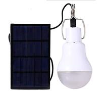 Agmoctz Panel Solar Accionado LED Bombilla de Luz Portátil Lámpara de Energía para Tienda para Cámping Al Aire Libre 15W