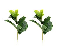 Agmoctz PequeñO áRbol de Hoja de ViolíN Artificial ÁRbol de ImitacióN de Ficus Lyrata de 11 Pulgadas para DecoracióN de Interiores y Exteriores de Patio de Bodas en Casa