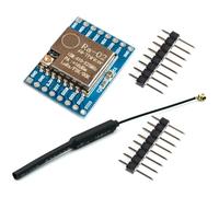 Agmoctz Placa de Transmisión Inalámbrica de Espectro Ensanchado, Antena IPX de 2,4 G, 433 MHz, Módulo SX1278 Lora, 433 M, 10 Km, Ra-02 para Hogares Inteligentes.