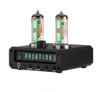 Agmoctz Preamplificador de Auriculares Estéreo P2-FM Magic 6E2 con Indicador de de Sonido, Radio FM, Reloj VFD y Enchufe Europeo. EU Plug