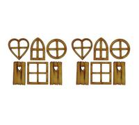 Agmoctz - Puerta de jardín de hadas de madera, edificios de jardín, miniaturas, esculturas y estatuas de jardín duraderas, instalación fácil y fácil de usar