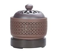 Agmoctz Quemador de Incienso EléCtrico de Aromaterapia ElectróNica Luz de Aceite Ajuste de Temperatura de SincronizacióN de 220 V, S