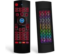 Agmoctz RatóN de Aire para Android TV Box, Mini Teclado InaláMbrico RatóN Remoto de Aire Control con Aprendizaje IR MX3 Pro con RetroiluminacióN RGB
