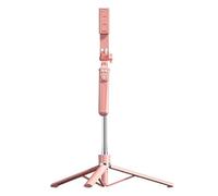Agmoctz Selfie Inalámbrico de 170 cm con Bluetooth, Trípode Giratorio de 360° y Obturador Remoto para Android e iOS, Color Rosa