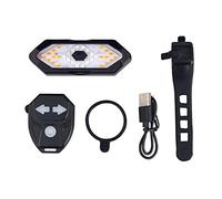 Agmoctz SeñAl de para Patinete EléCtrico, Intermitente LED para Bicicleta con Control Remoto/Luz Trasera, SeñAl de Direccional Ajustable Recargable