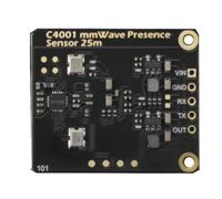 Agmoctz Sensor de Detección de Velocidad y Distancia de Presencia MmWave C4001 de 24 GHz, 25 Metros, UART para Monitoreo y Seguimiento en Tiempo Real.